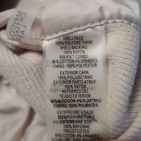 Calvin Klein Women's Size S Jacket Camel Tan Faux Leather Zip Military Collar - Picture 8 of 11